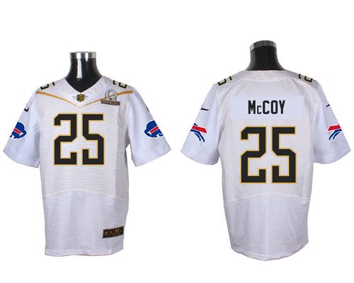 Nike Bills #25 LeSean McCoy White 2016 Pro Bowl Men's Stitched NFL Elite Jersey - Click Image to Close